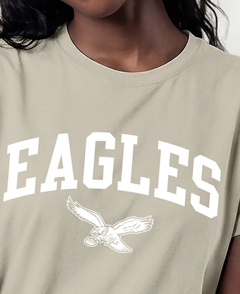 Champion Women's Light Brown Philadelphia Eagles Cocoa Butter T-Shirt
