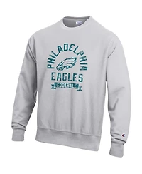 Champion Men's Heather Gray Philadelphia Eagles Reverse Weave Fleece Pullover Sweatshirt
