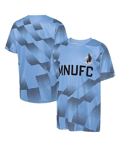 Outerstuff Big Boys and Girls Light Blue Minnesota United Fc Sheer Thrill T-Shirt