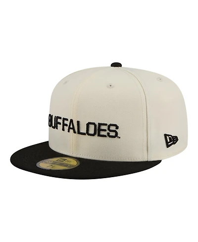 New Era Men's Cream/Black Colorado Buffaloes Two-Tone Script 59FIFTY Fitted Hat