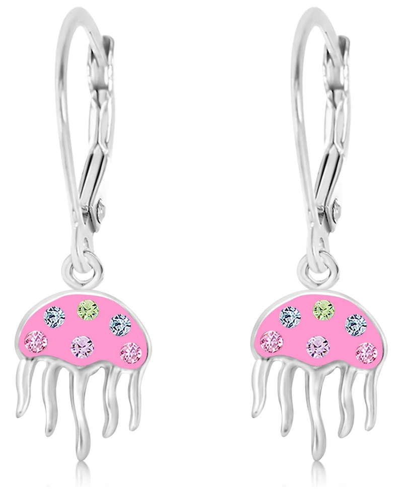 Chanteur Kids Jellyfish Hypoallergenic Earrings for Girls with Sterling Silver Leverbacks