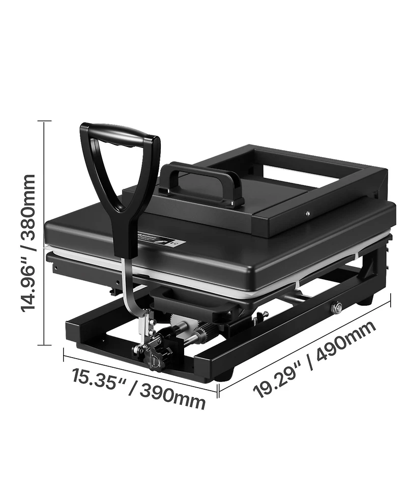 Sevorley 5-in-1 Hybrid Heat Press for Shirts, Mugs and Caps