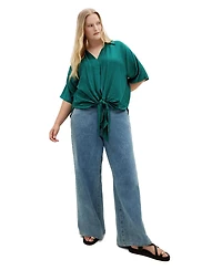 City Chic Women's Plus Rosie Short Sleeve Shirt
