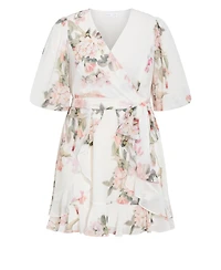 City Chic Women's Plus Koko Print Mini Dress