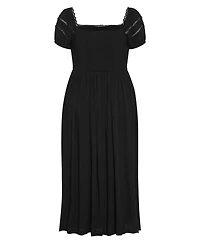 City Chic Women's Arielle Lace Trim Maxi Dress