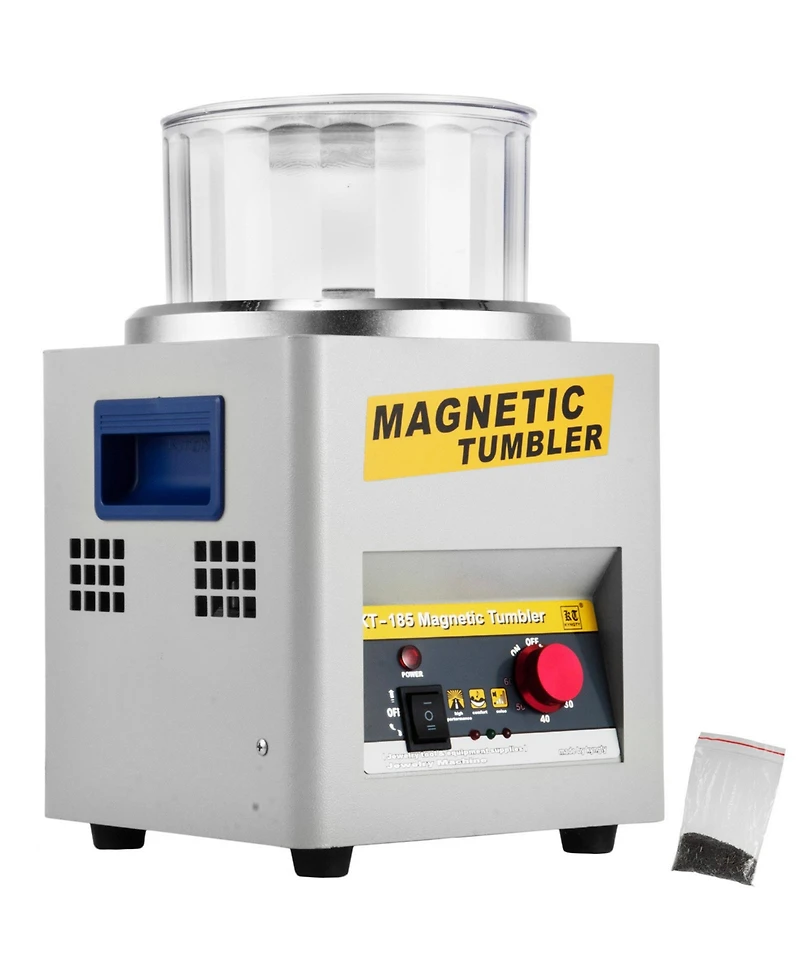 Sevorley Magnetic Tumbler, 185mm Jewelry Polisher Finisher with Adjustable Direction and 60-Minute Timer, 2000 Rpm