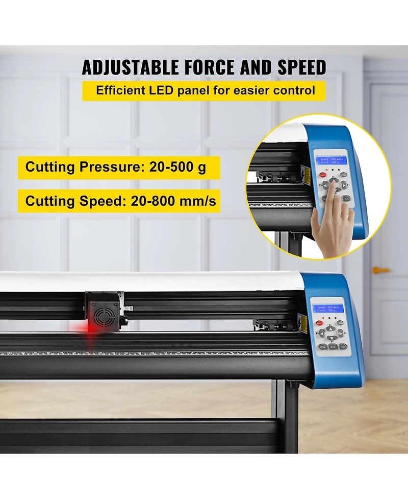 Sevorley Automatic Contour Vinyl Cutter Plotter with Floor Stand and Optical Eye