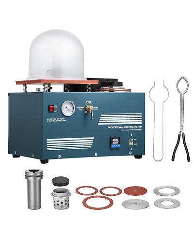 Sevorley Vacuum Investment Casting Machine with Melting Furnace, All-in-One Jewelry Caster