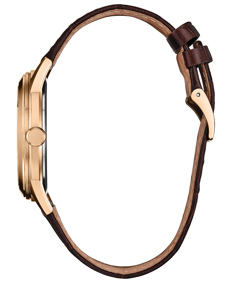 Citizen Men's Rolan Brown Leather Strap Watch 41mm