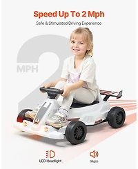 Sevorley Electric Pedal Ride-On Go Kart, 44 lb. Capacity, Ages 2+