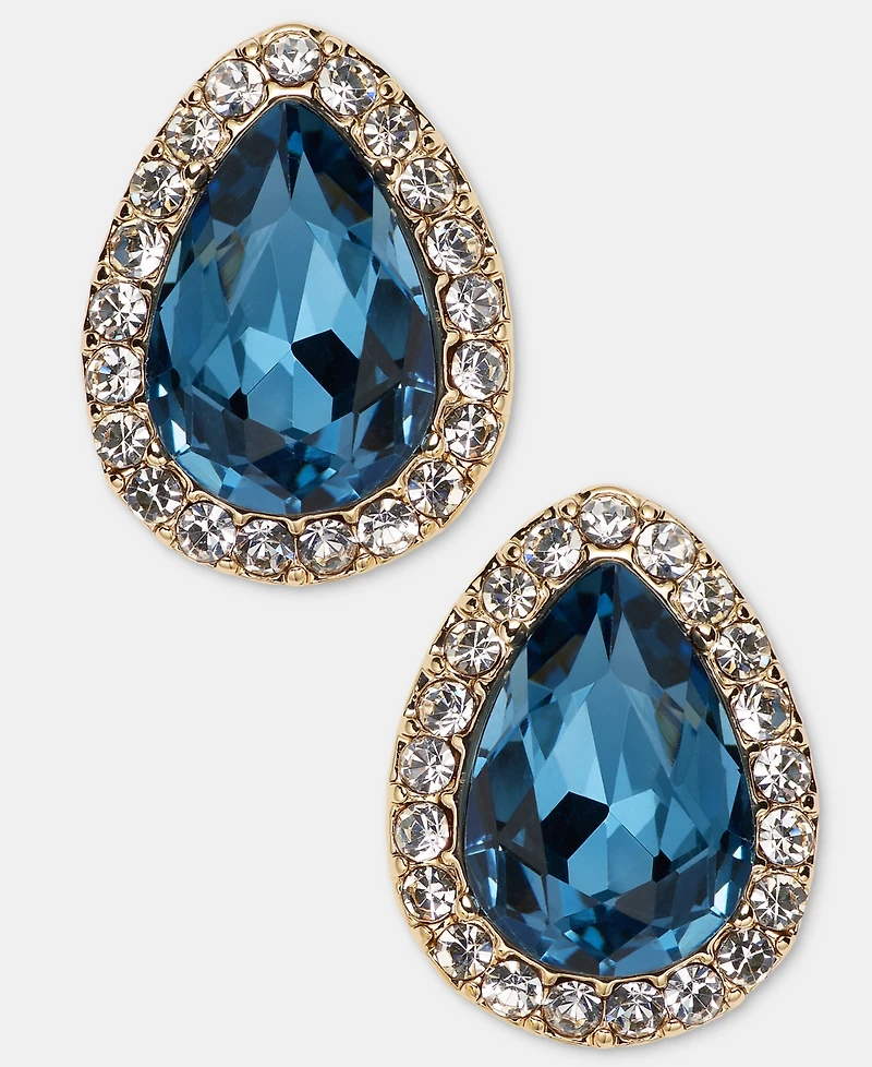 Givenchy Crystal Pear-Shape Halo Stud Earrings