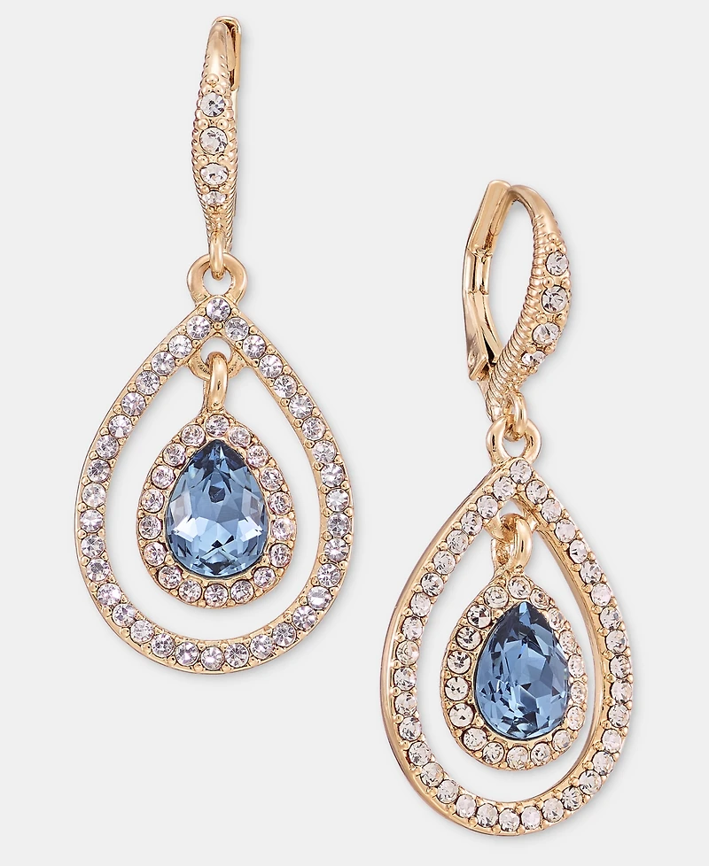 Givenchy Stone Pear-Shape Orbital Drop Earrings