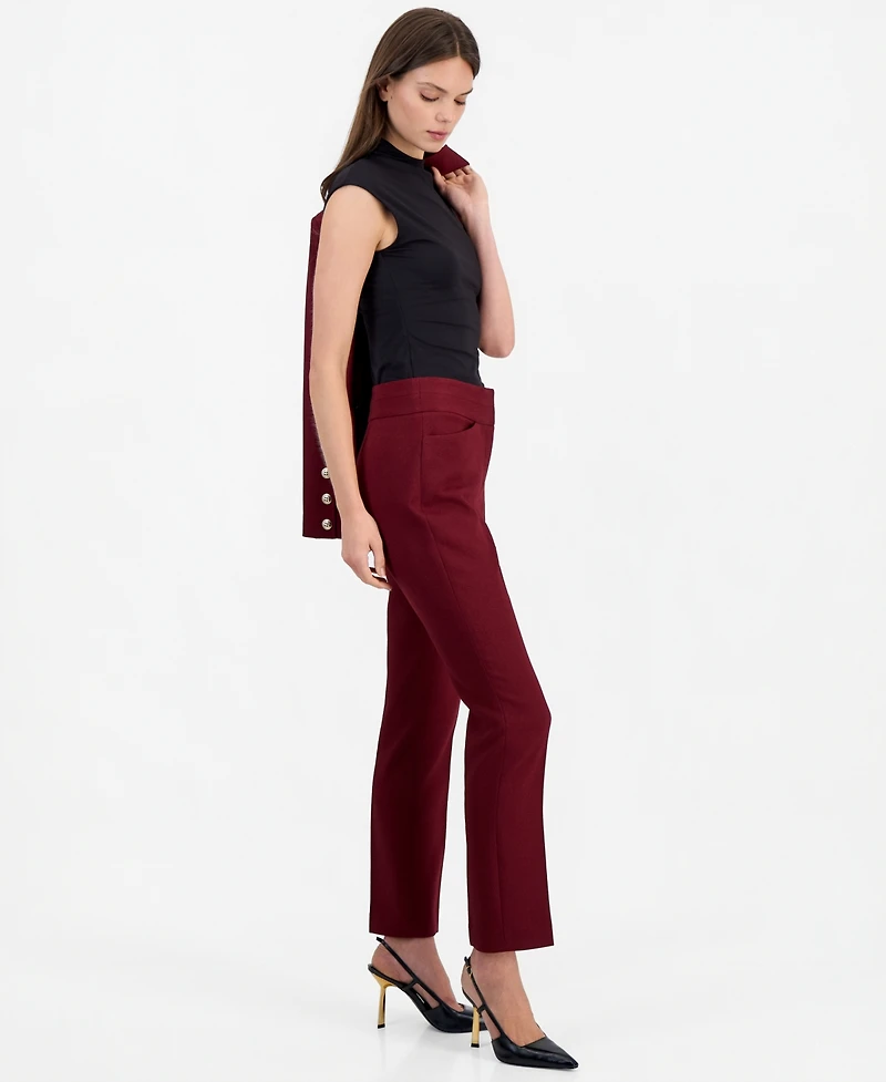Tahari Asl Women's Flared-Leg Mid-Rise Pants