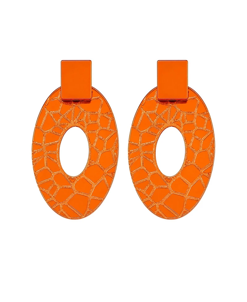 Swanky Designs Amani Mirror Lightweight Acrylic Statement Earrings