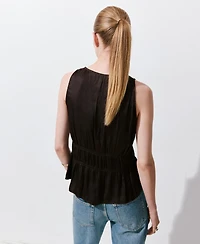 Mango Women's Ruched V-Neck Top