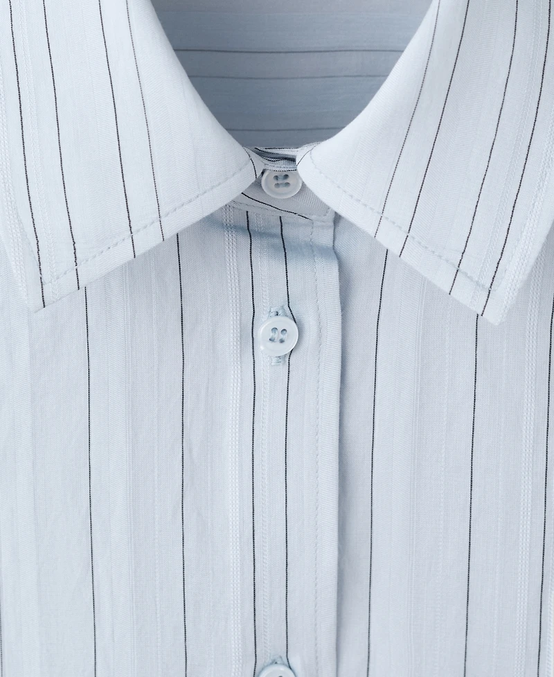 Mango Women's Oversize Striped Shirt