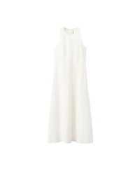 Mango Women's Crewneck Sleeveless A-Line Dress