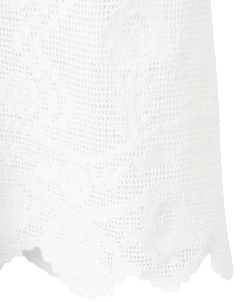 Mango Women's Crochet Scalloped-Hem Sundress