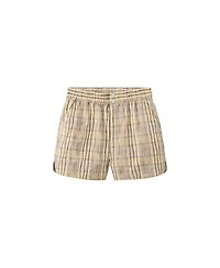 Mango Women's Straight Checkered Plaid Shorts, 2.56" Inseam