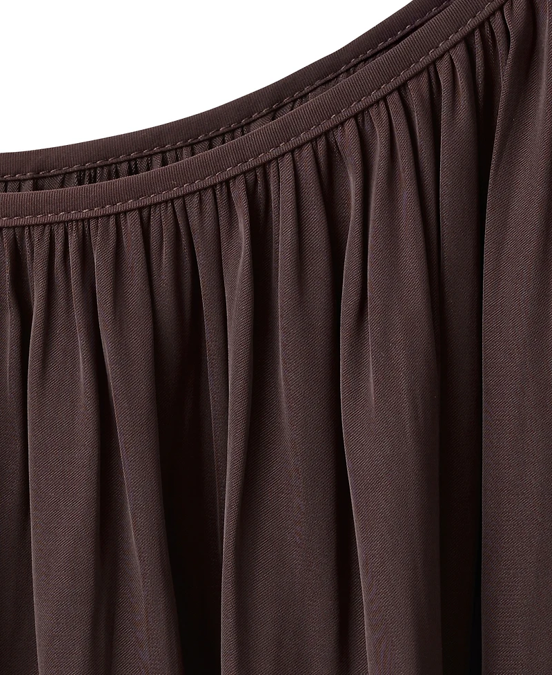 Mango Women's Ruched Asymmetrical Pleated Dress