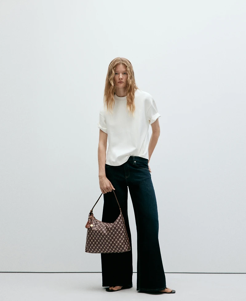 Mango Women's Medium Logo Shoulder Bag