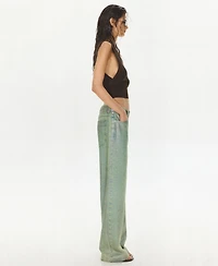 Mango Women's Low-Rise Straight Foil Jeans