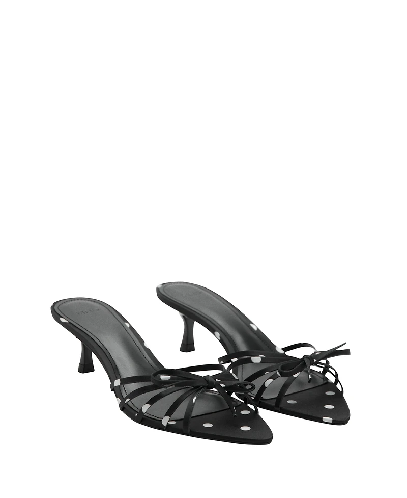 Mango Women's Bow Detail Heeled Sandals