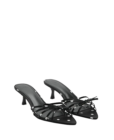 Mango Women's Bow Detail Heeled Sandals