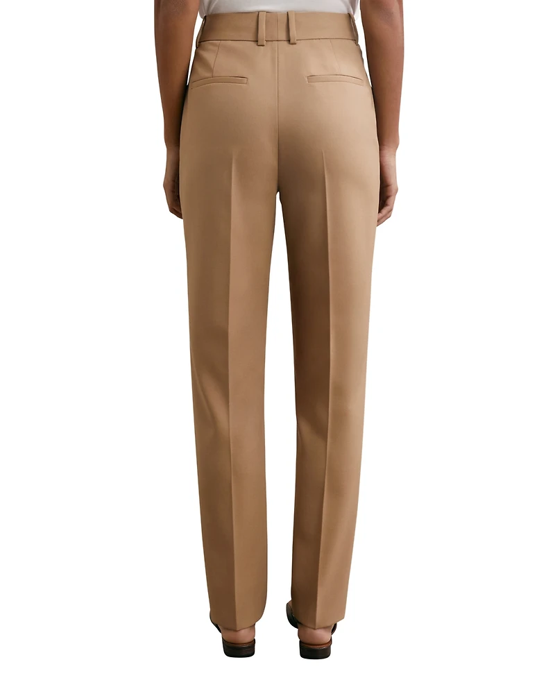 Reiss Women's Wool-Blend Slim-Fit Mid-Rise Pants, 28" Inseam