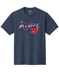 Classic Ink Men's Heather Navy Chase Elliott Napa Patriotic Car T-Shirt