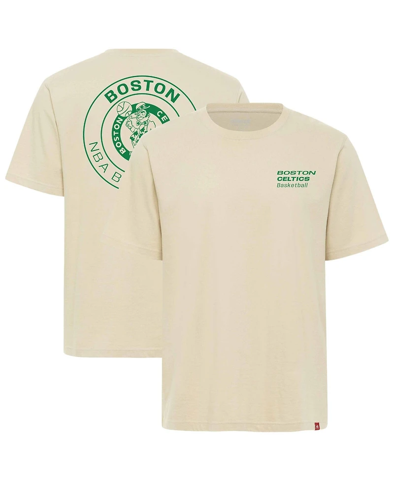 Sportiqe Men's and Women's Cream Boston Celtics Duke Premium T-Shirt