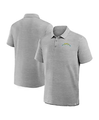 Fanatics Men's Heather Gray Los Angeles Chargers Clutch Polo Shirt