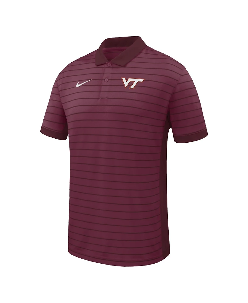 Nike Men's Garnet Virginia Tech Hokies Victory Stripe Dri-fit Polo Shirt