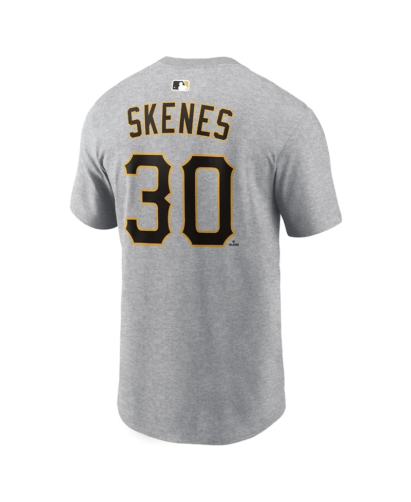 Nike Men's Paul Skenes Heather Gray Pittsburgh Pirates Name & Number T-Shirt