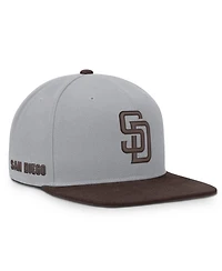 Nike Men's Gray/Brown San Diego Padres Primetime Pro Dri-fit Snapback Hat
