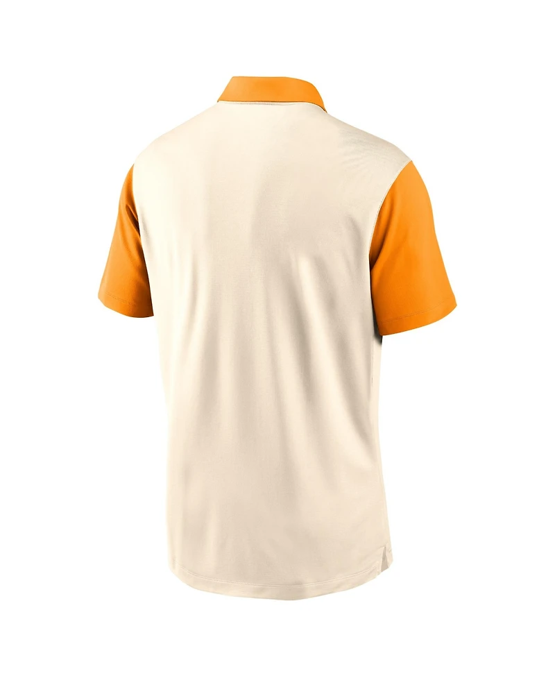 Nike Men's Natural/Tennessee Orange Tennessee Volunteers Vapor Primary Logo Dri-fit Polo Shirt