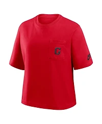 Nike Women's Red Georgia Bulldogs Legacy Pocket Boxy T-Shirt
