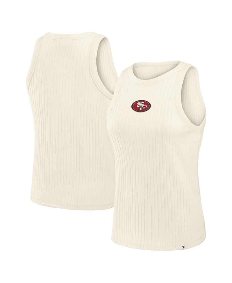 Fanatics Women's Cream San Francisco 49ers Star Play Tri-Blend Ribbed Tank Top