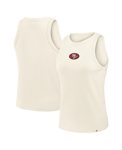Fanatics Women's Cream San Francisco 49ers Star Play Tri-Blend Ribbed Tank Top