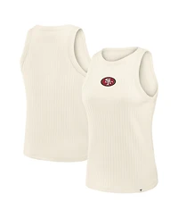 Fanatics Women's Cream San Francisco 49ers Star Play Tri-Blend Ribbed Tank Top