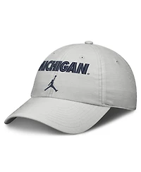 Jordan Men's and Women's Gray Michigan Wolverines 2026 On-Field Gameday Club Adjustable Hat