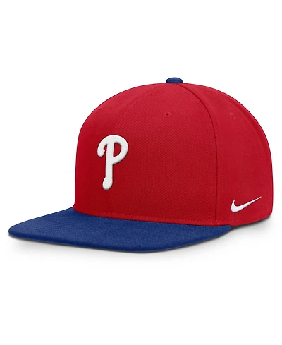Nike Men's Red/Royal Philadelphia Phillies Primetime Pro Dri-fit Snapback Hat