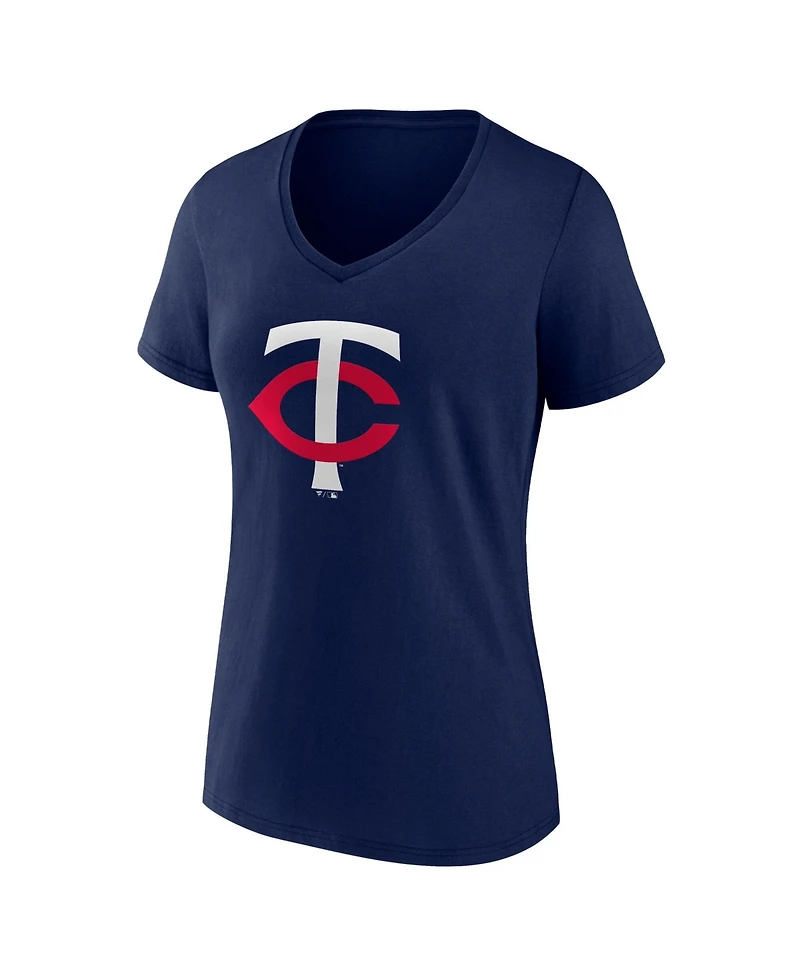 Logo Athletic Women's Navy Minnesota Twins V-Neck T-Shirt