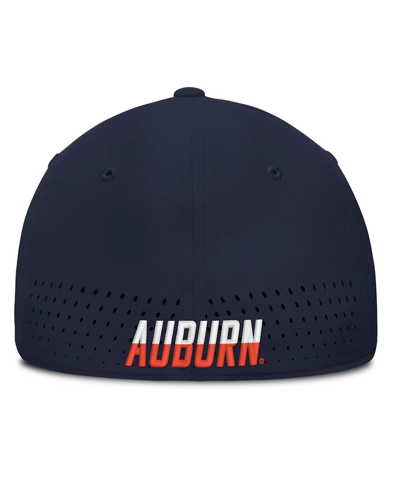 Nike Men's Navy Auburn Tigers 2026 Sideline Practice Aero Bill Swoosh Flex Dri-fit Hat