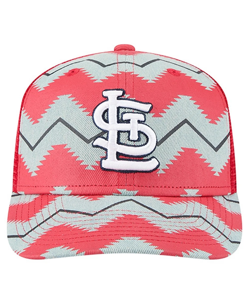 New Era Men's Denim/Red St. Louis Cardinals Aztec Denim 9SEVENTY Adjustable Hat