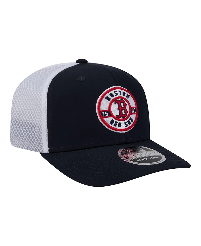 New Era Men's Navy Boston Red Sox Active 9SEVENTY Adjustable Trucker Hat