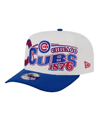New Era Men's Cream/Royal Chicago Cubs Classic A-Frame 9FIFTY Snapback Hat