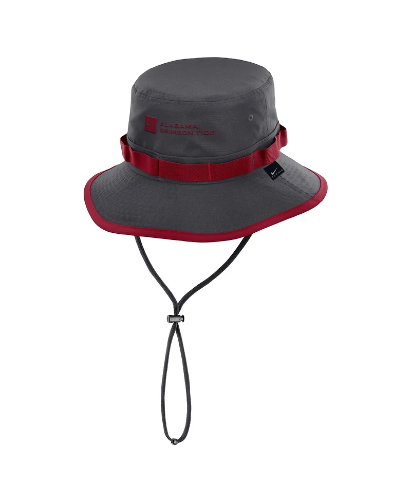 Nike Men's Anthracite Alabama Crimson Tide 2026 Sideline Apex Boonie Bucket Hat