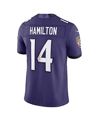Nike Men's Kyle Hamilton Purple Baltimore Ravens Team Vapor F.u.s.e. Stitched Limited Jersey