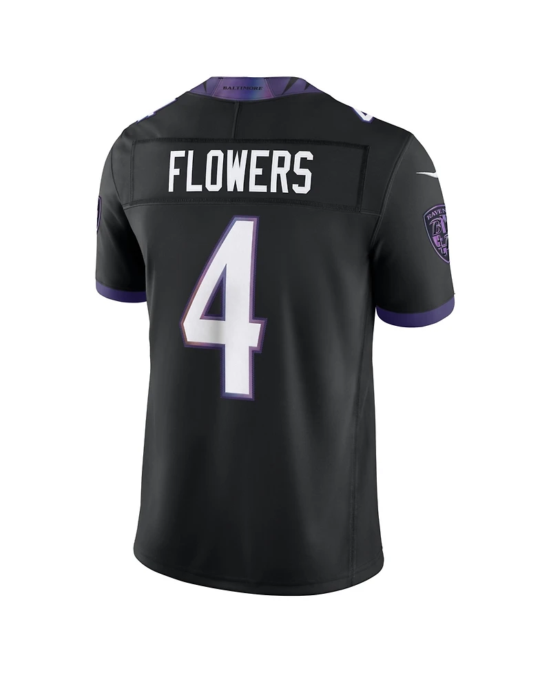 Nike Men's Zay Flowers Black Baltimore Ravens Alternate Vapor F.u.s.e. Stitched Limited Jersey